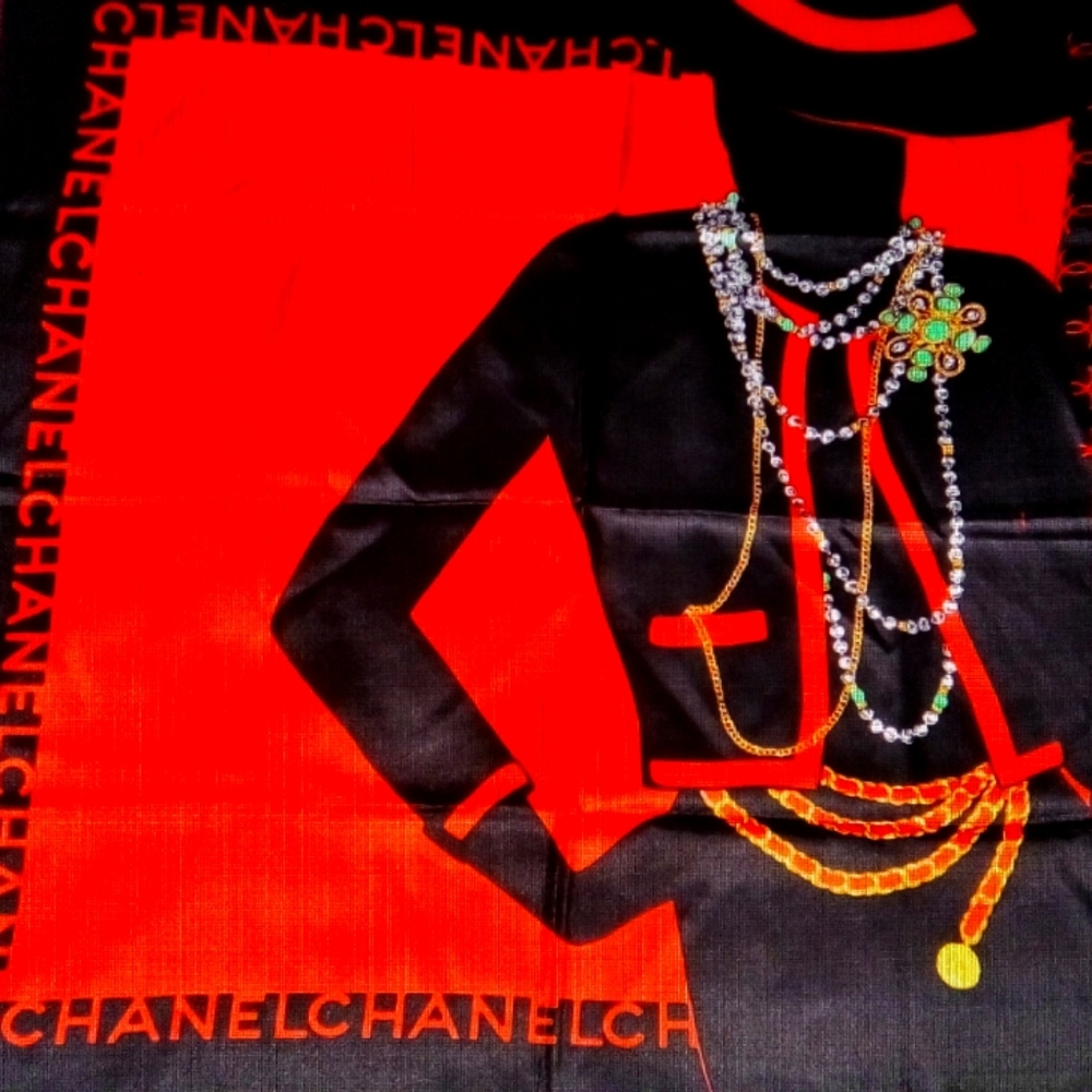 vintage Chanel Silk Scarf